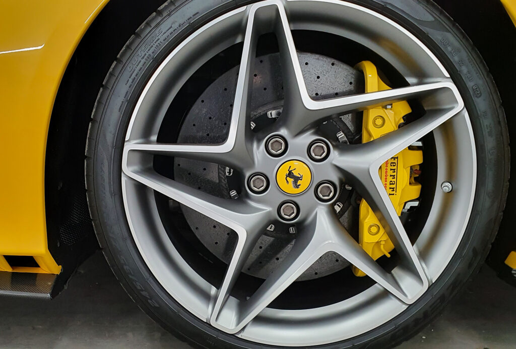 Powder coated Ferrari wheels